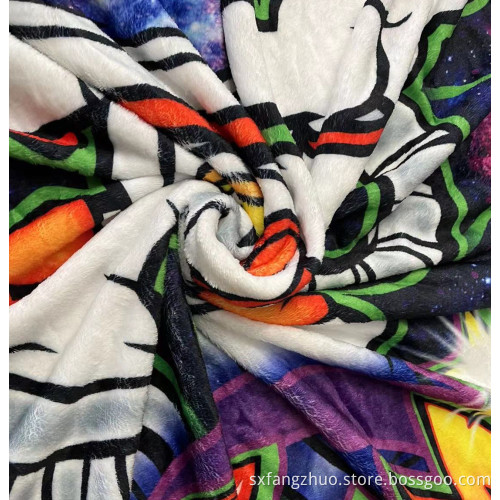 50*60 inch soft flannel custom print space astronomical blanket with logo